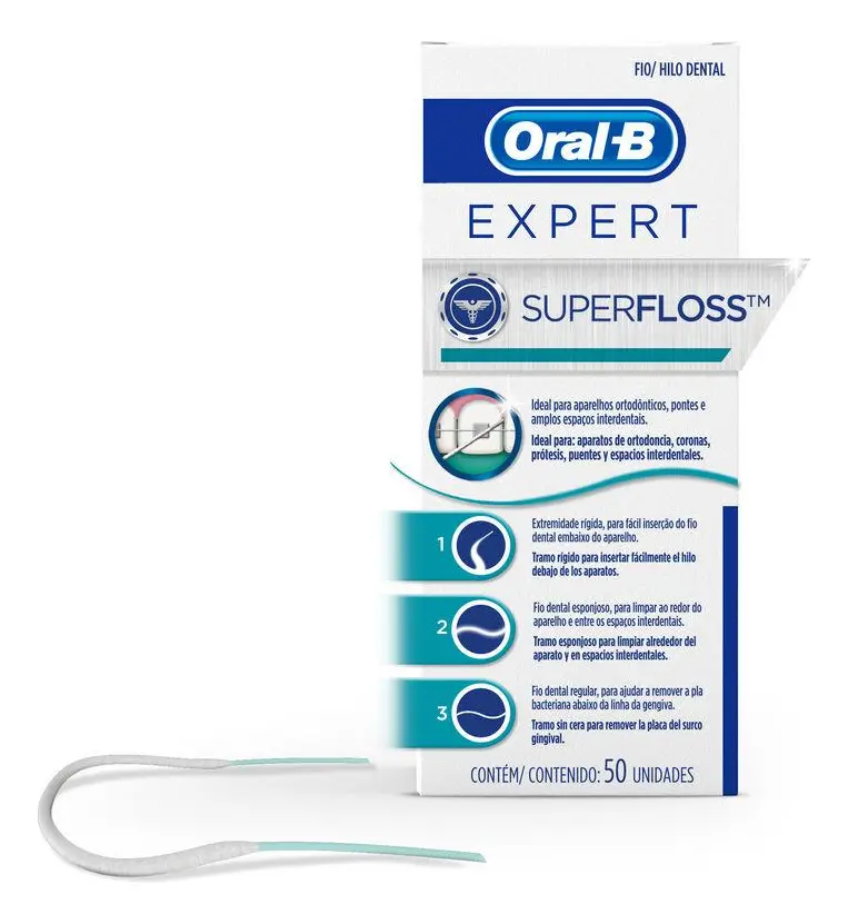 Fio Dental Oral-b Super Floss C/ 50 Unidades